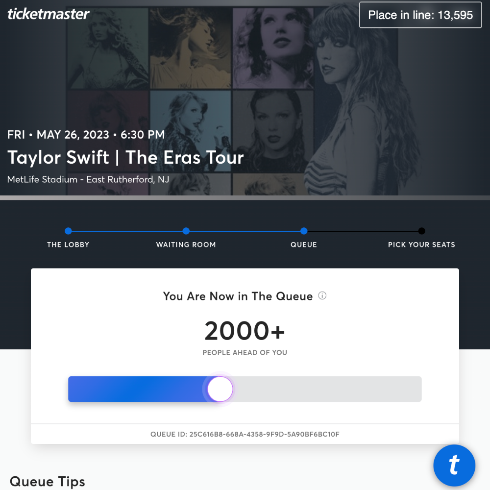 Ticket Edge Ticketmaster Spot-In-Queue Chrome Extension Feature